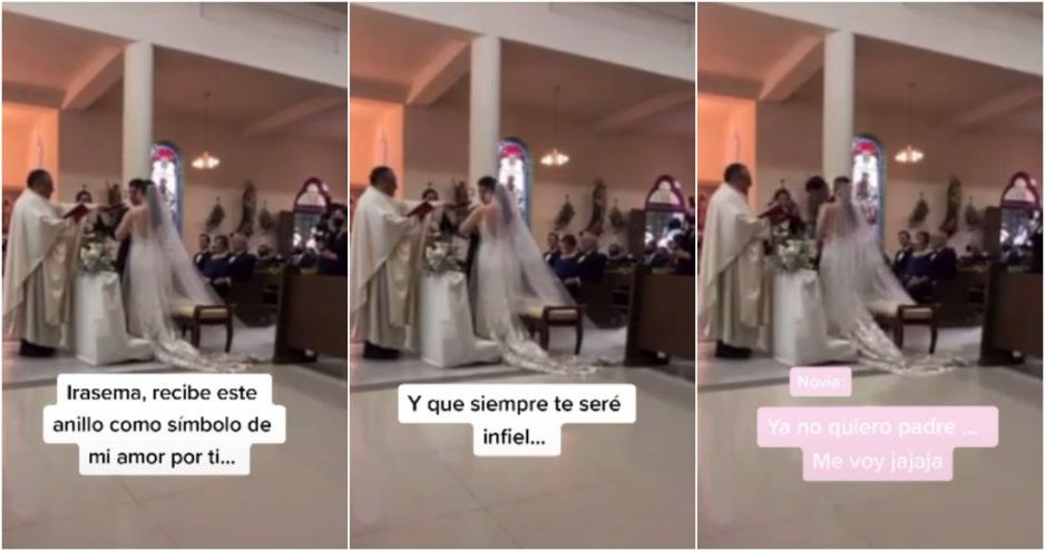 Exponiendo infieles: Novio comete tremendo error en plena boda (VIDEO)