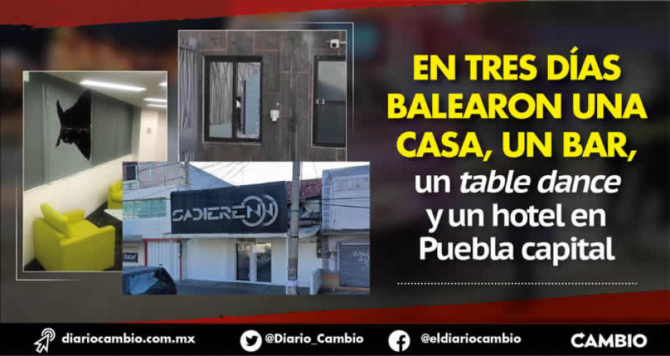 En tres días van cuatro balaceras en Puebla: Bar Beirut, Holiday Inn, residencia en Morillotla y un table (FOTOS)