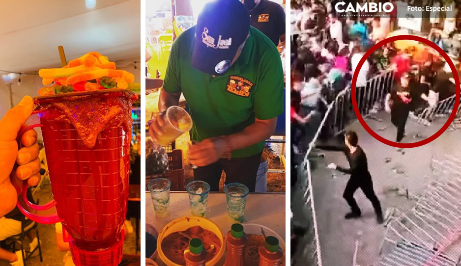 Golpes, empujones y carísima, así fue la Feria de la Michelada en Cholula (VIDEO)