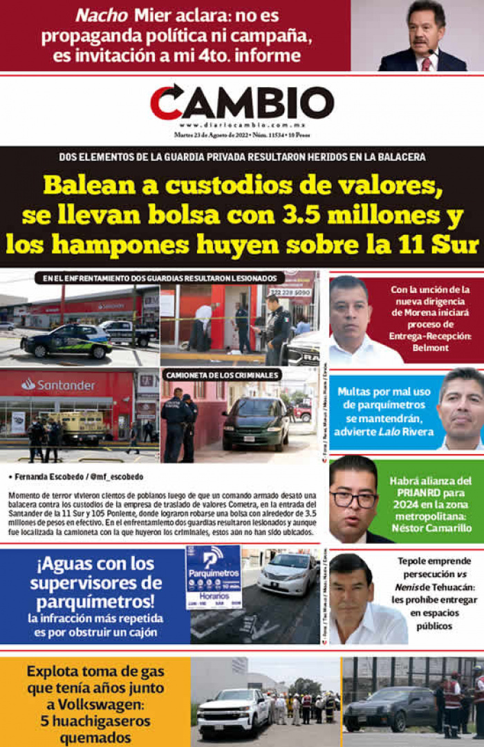 Balean a custodios de valores, se llevan bolsa con 3.5 millones y los hampones huyen sobre la 11 Sur