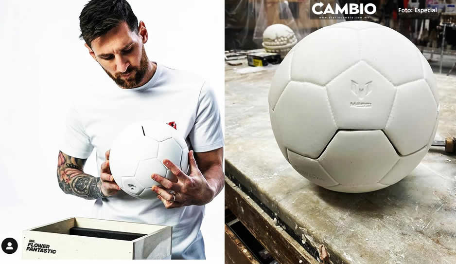 ¡Orgullo poblano! Escultor de Cocoyotla hizo balón que llegó a Messi (FOTOS)