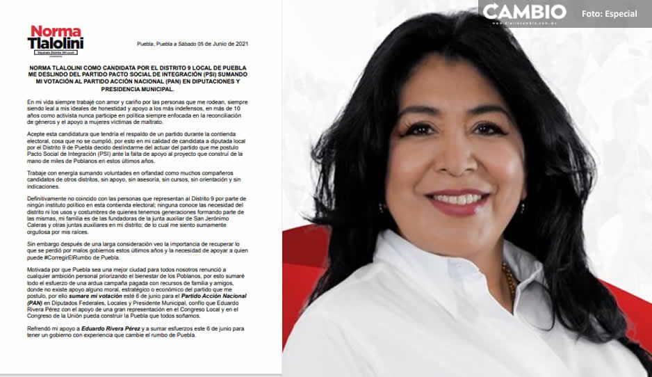 Candidata a diputada del PSI declina a favor del PRIANRD; reitera apoyo a Lalo Rivera