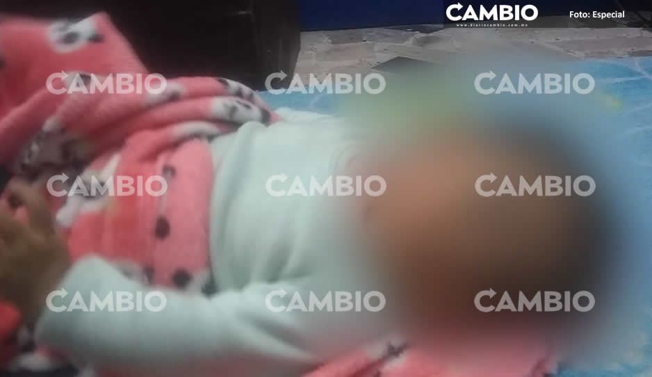 Bebita de cinco meses es abandonada a su suerte en medio de la noche en Huixcolotla