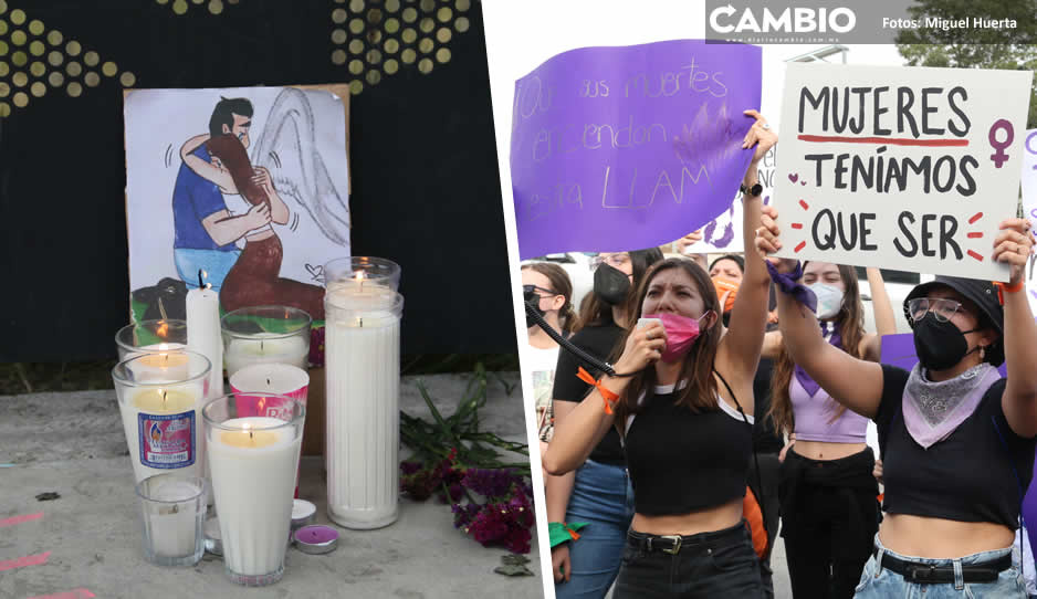 Más de cien mujeres poblanas exigieron justicia por la muerte de Debanhi en Nuevo León (FOTOS Y VIDEOS)