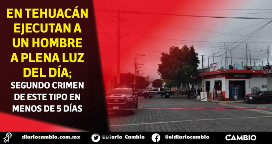 Violencia imparable: dos ejecutados en Tehuacán en los últimos cinco días
