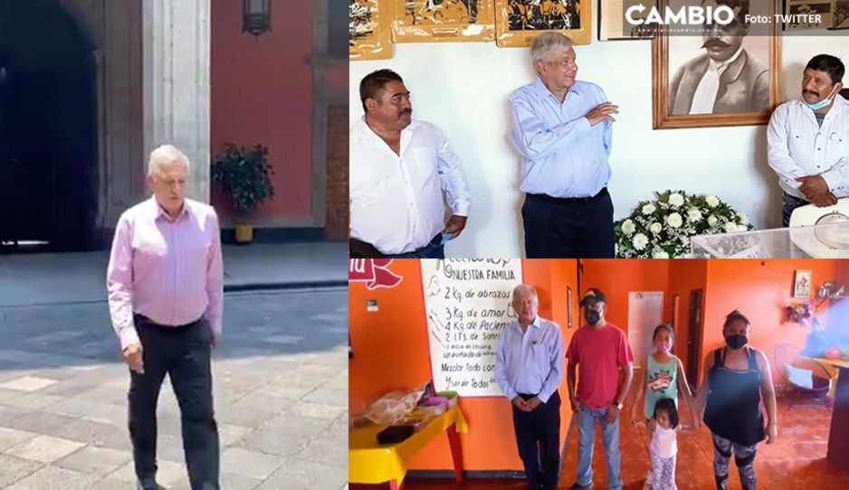 AMLO visita Puebla en veda pero no revela con quién se reunió