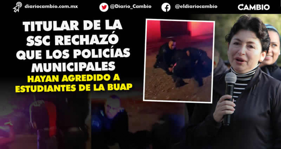 Policías municipales sometieron a chavos de la BUAP sin agresión, dice la Lic. Consuelo