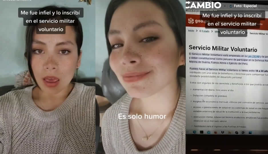 Novia inscribe a su pareja al servicio militar por serle infiel: "Nos vemos en el infierno"
