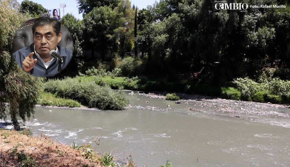Reprocha Barbosa falta de apoyo de la federación para sanear el río Atoyac
