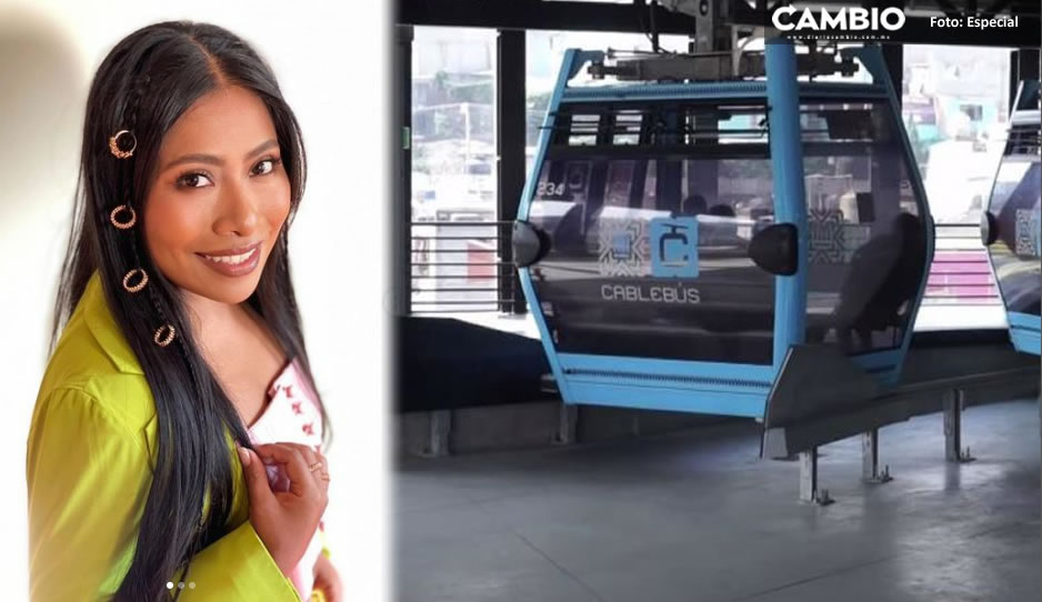 Yalitza Aparicio viaja en Cablebús y reacciona al ver su rostro en un mural (VIDEO)