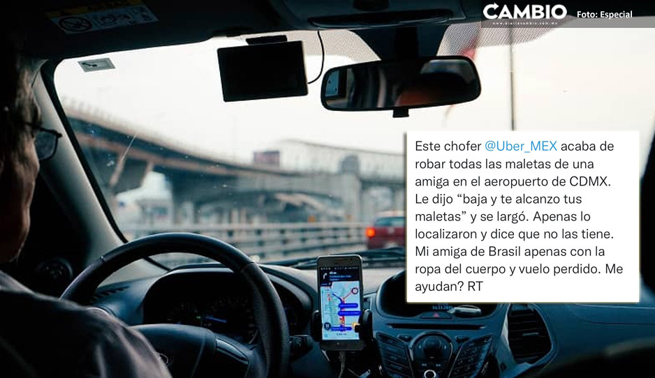 “Baja y te alcanzo tus maletas”: Así robó chofer de Uber el equipaje de pasajera en aeropuerto de CDMX