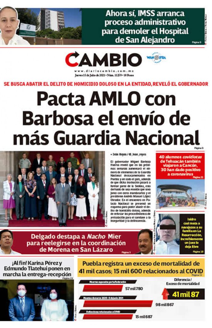 Pacta AMLO con Barbosa el envío de más Guardia Nacional