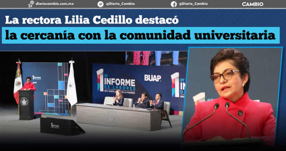 Lilia Cedillo presenta su primer informe como rectora de la BUAP; apuesta por una nueva cultura en la universidad (FOTOS Y VIDEO)