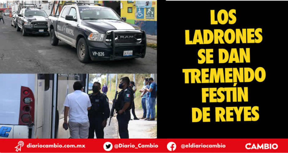 Seis asaltos en Puebla capital en la víspera del Día de Reyes: tres negocios y tres rutas (FOTOS)