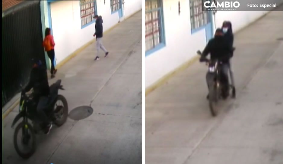 VIDEO: Así fue asaltada una jovencita por motociclistas armados en Xalmimilulco