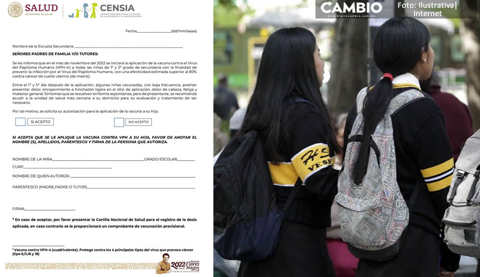 ¡Atento poblano! Mañana arranca jornada de vacunación vs VPH para alumnas de secundaria