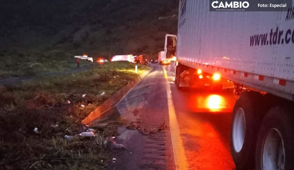 Fuerte accidente provoca tráfico lento en la autopista Veracruz-México