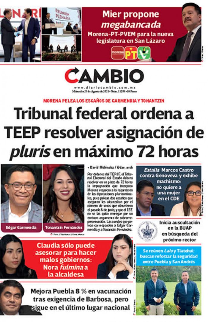 Tribunal federal ordena a TEEP resolver asignación de pluris en máximo 72 horas