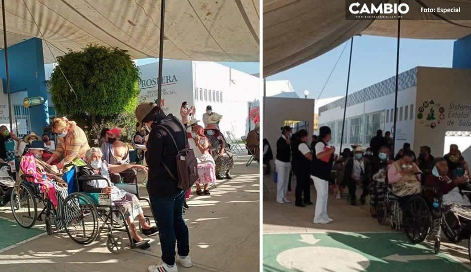 Al fin vacunan a abuelitos vs COVID en Huixcolotla, Los Reyes de Juárez, Palmar de Bravo  y Acatzingo