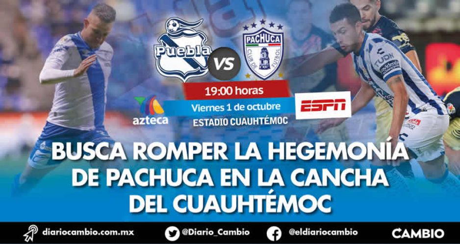 Club Puebla recibe al Pachuca y busca seguir la racha de 5 partidos sin perder