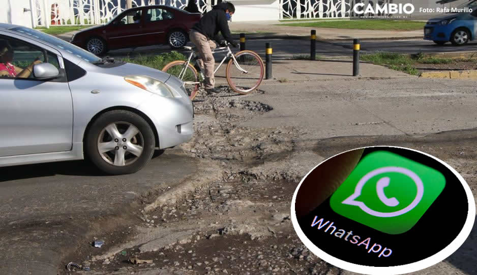 ¡Bye craters en las calles! A este número de WhatsApp podrás reportar los baches en Puebla (VIDEO)
