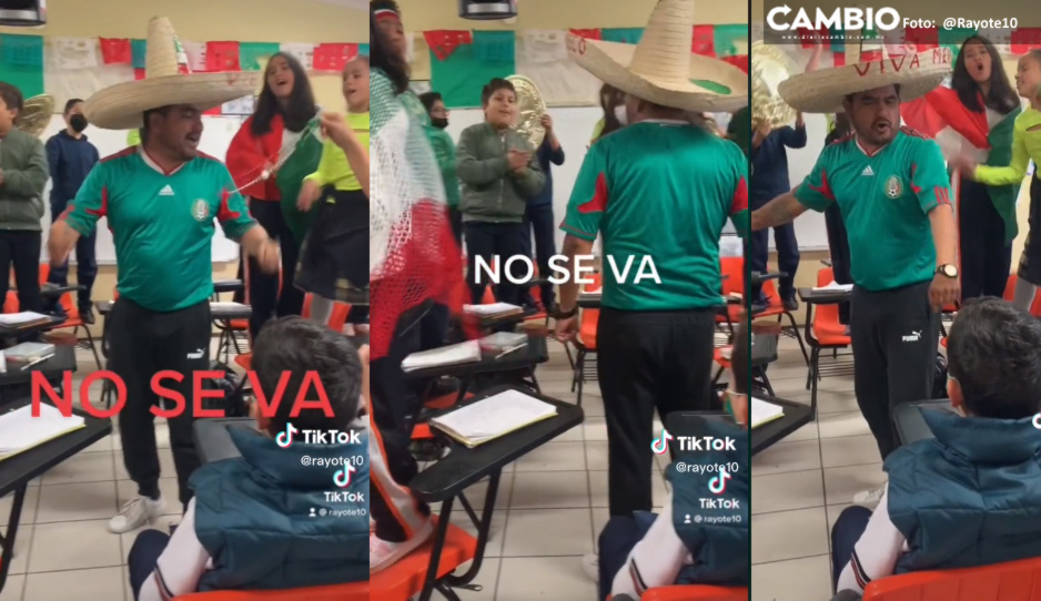 ¡No se va, no se va! Profe hace canción con sus alumnos para apoyar a México en Qatar (VIDEO)