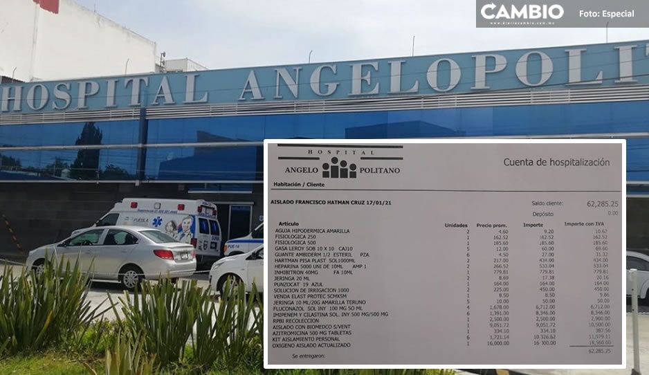 Otro abuso del Hospital Angelopolitano: no me dejaban sacar el cuerpo de mi esposo si no pagaba 850 mil pesos