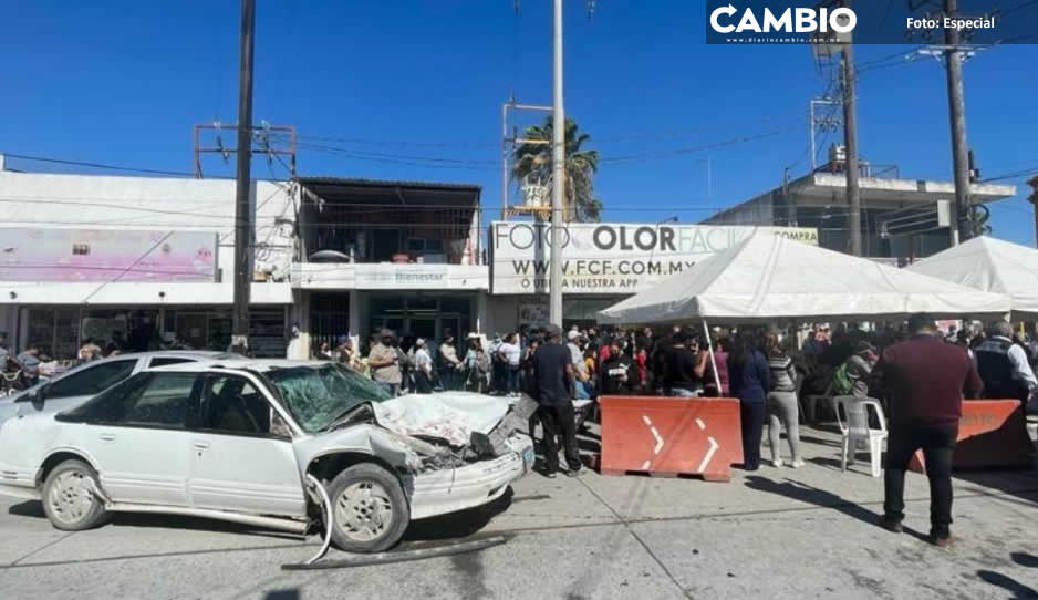 ¡Inaudito! Cafre atropella a 10 abuelitos que cobraban su pensión en Tamaulipas (VIDEO)