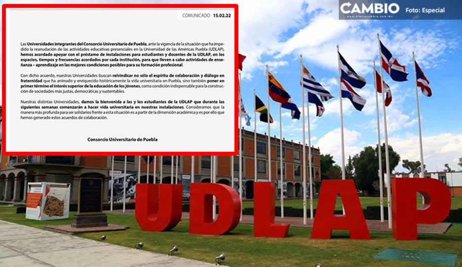 Udlaps estudiarán en la Ibero, Upaep, Anáhuac; acuerda el  Consorcio Universitario