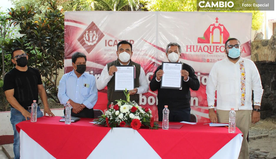 Huaquechula firma convenio con Icatep para dar cursos de autoempleo y evitar la migración