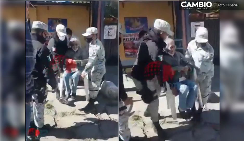 Abuelita sufre caída y se golpea la cabeza; esperaba sola en fila de vacunas (VIDEO)