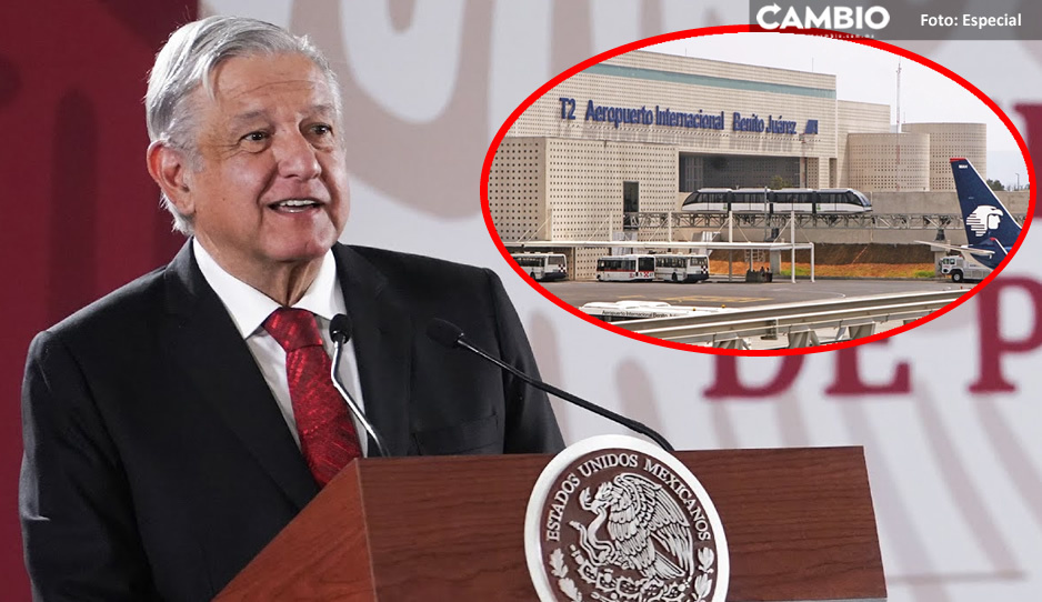 AMLO revela que el AICM está saturado: “Habrá un recorte de vuelos” (VIDEO)