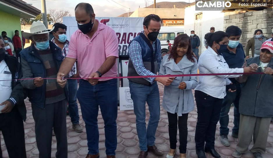Nacho Mier entrega primeras obras para beneficiar a juntas auxiliares en Tecamachalco