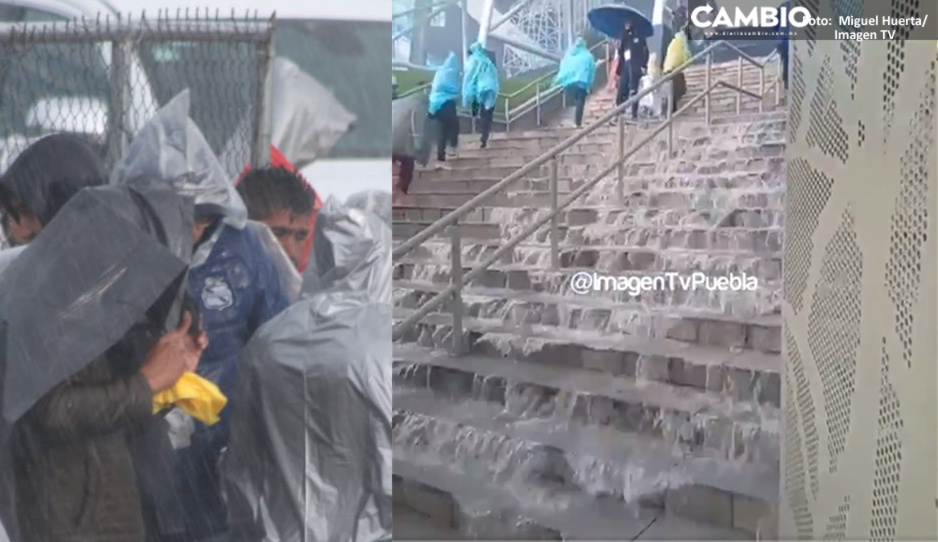 VIDEO: Así se vivió la furia de Tláloc previo al partido de Puebla vs América