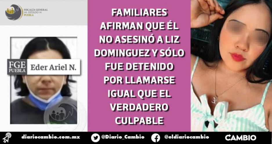 Cercanos a Eder Ariel aseguran que es inocente de matar a Liz Dominguez y herir a su hermana