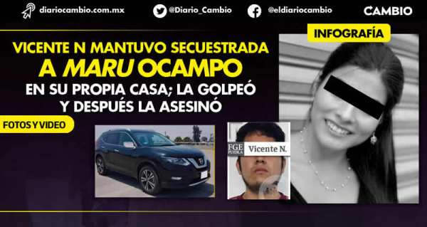 FGE resuelve feminicidio de Maru Ocampo: albañil entró a su casa, la mató y la fue a tirar a Tlaxcala