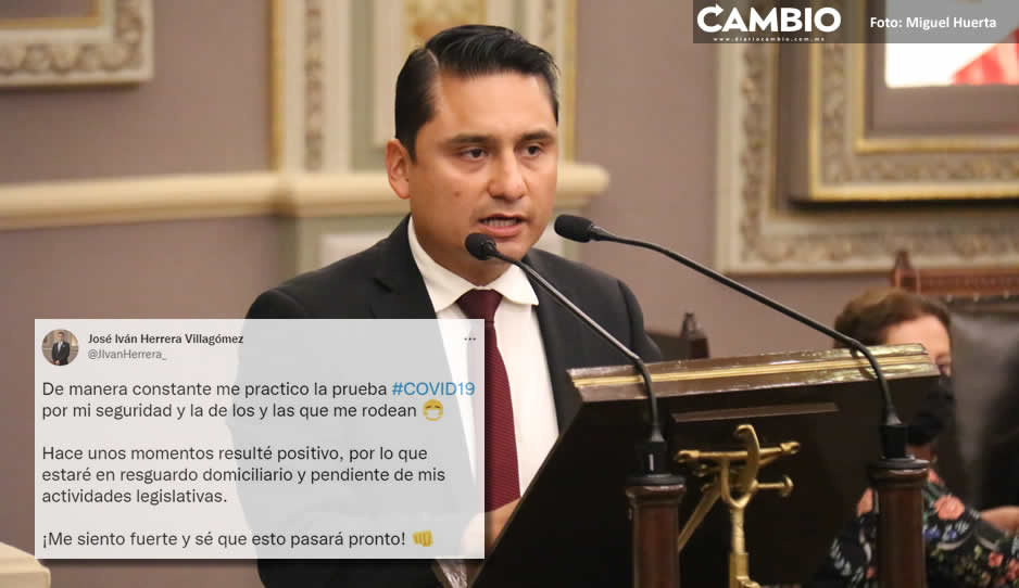 Iván Herrera se quita el cubrebocas en sesión del Congreso y horas después revela que salió positivo