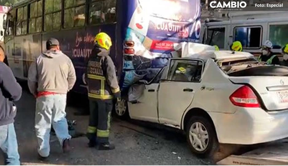¡Una más en Cuautitlán! Auto impacta a camión y deja tres muertos