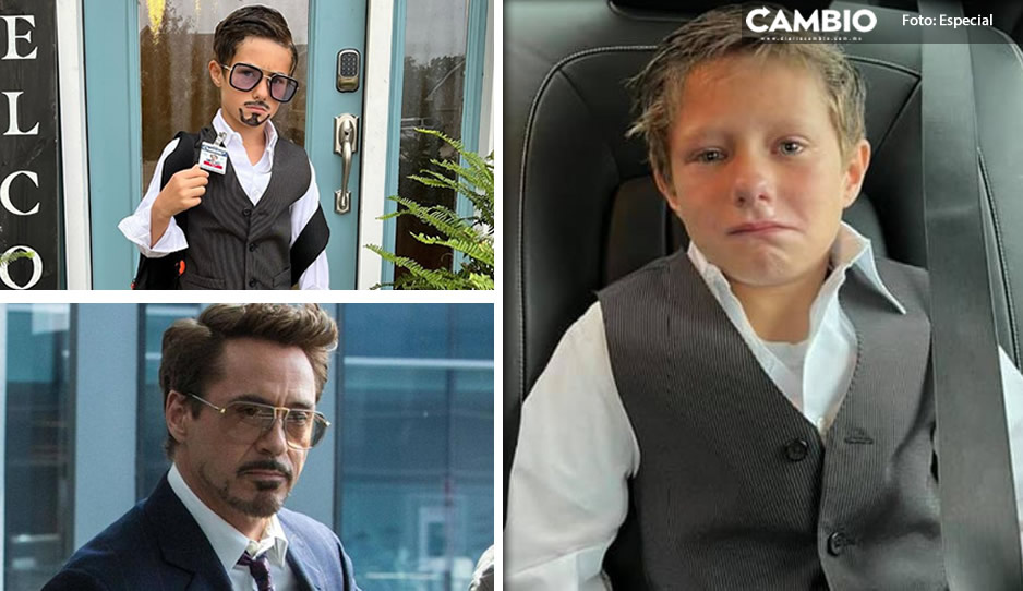 Niños malvados; llaman ‘estúpido’ a Evan, porque se disfrazó de Tony Stark (FOTOS)