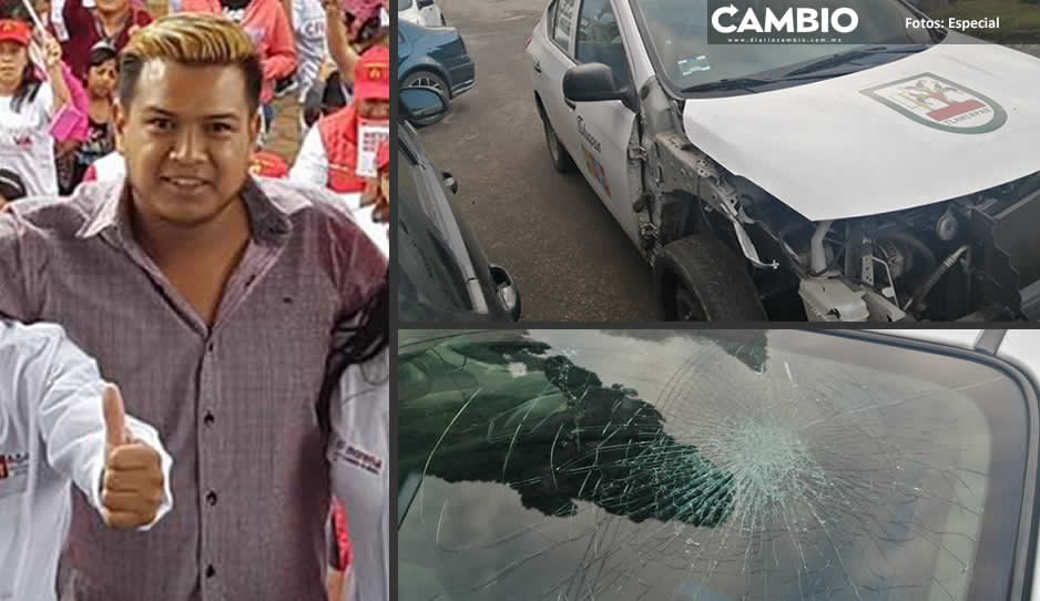 Regidor ebrio de Tlahuapan choca vehículo oficial en EdoMex y ayuntamiento de Rosi Díaz oculta el hecho