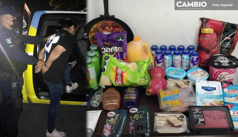 ¿Cómo qué no? Joven llega al supermercado, llena su carrito e intenta irse sin pagar