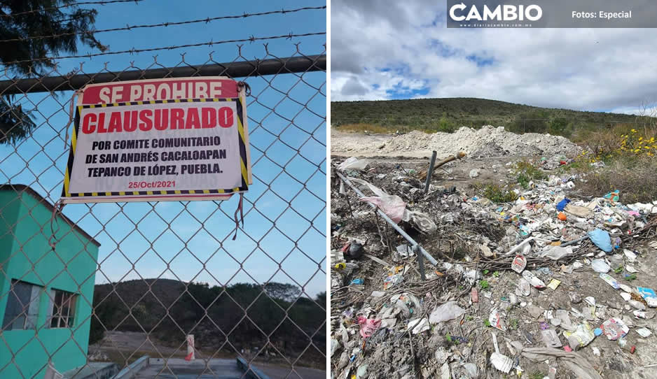 Pobladores de Tepanco exigen saneamiento de relleno sanitario tras clausura de Profepa