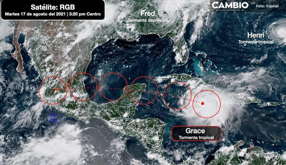 17 municipios de la Sierra Norte Puebla en alerta ante la llegada de “Grace” 