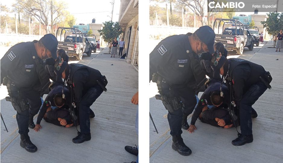 Policías someten a luchador tras confundirlo con delincuente en Tehuacán