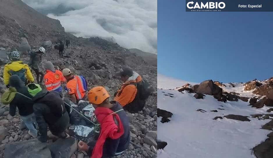 Alpinista cae desde el glaciar Jamapa en el volcán Citlaltépetl