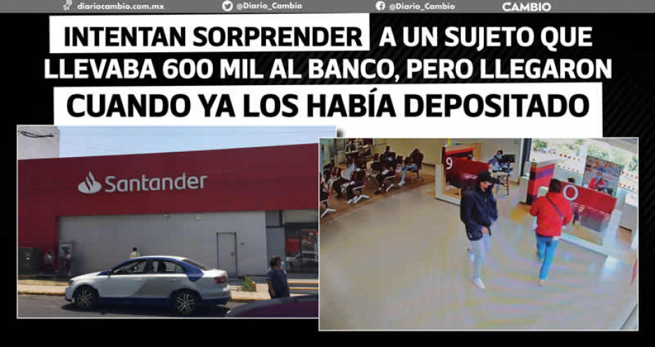 Rateros llegan tarde: iban por 600 mil pesos y se llevaron 12 mil de cuentahabiente de Santander