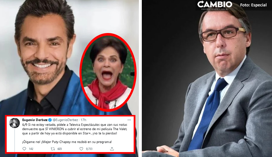 Derbez contraataca y responde a Emilio Azcárraga: “Mejor Pati Chapoy me recibió en su programa”