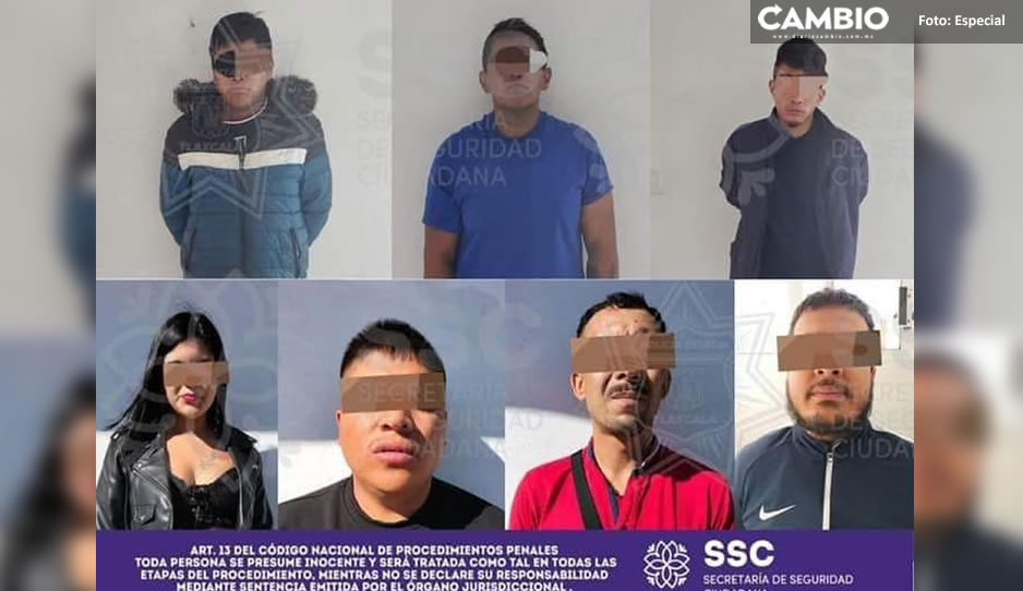 Detienen a siete personas de Texmelucan ligadas a robo de camión en Tlaxcala