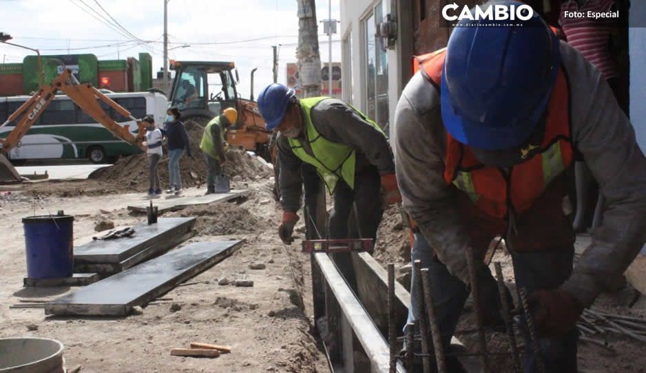 Ayuntamiento de Amozoc invierte en imagen urbana y mejora de calles