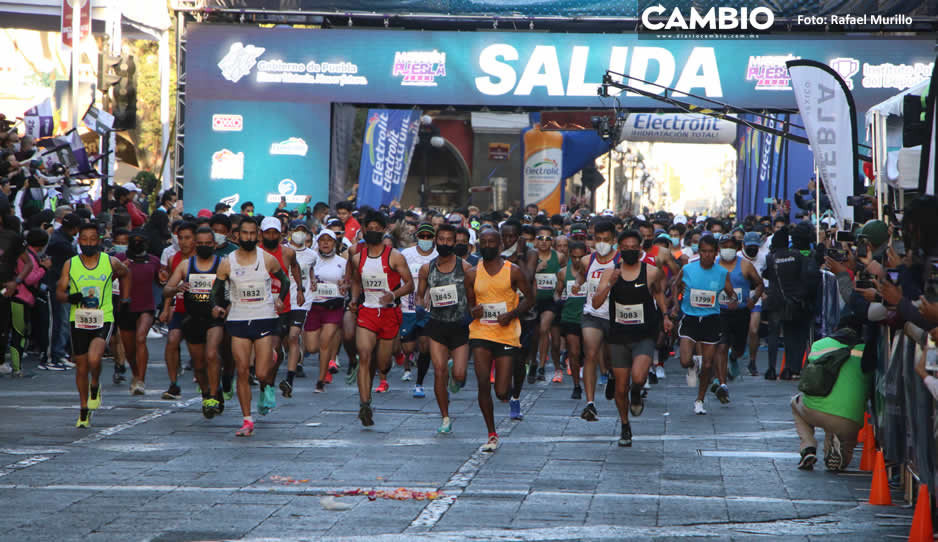 Revive Puebla con el Maratón 2021: ganan kenianos y reconocen a los mejores poblanos (FOTOS Y VIDEOS)